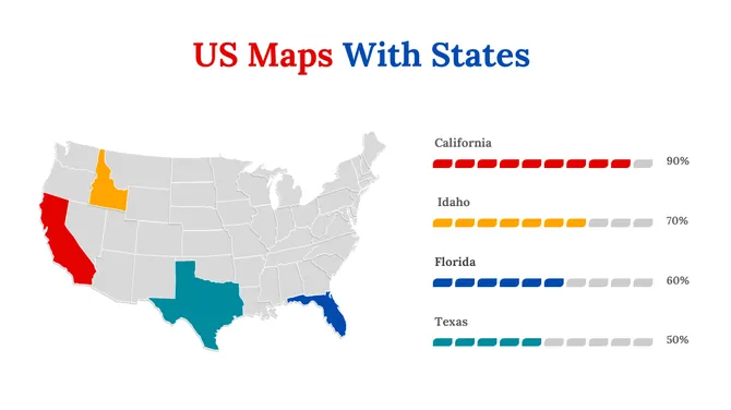 Editable US Map With States slide10