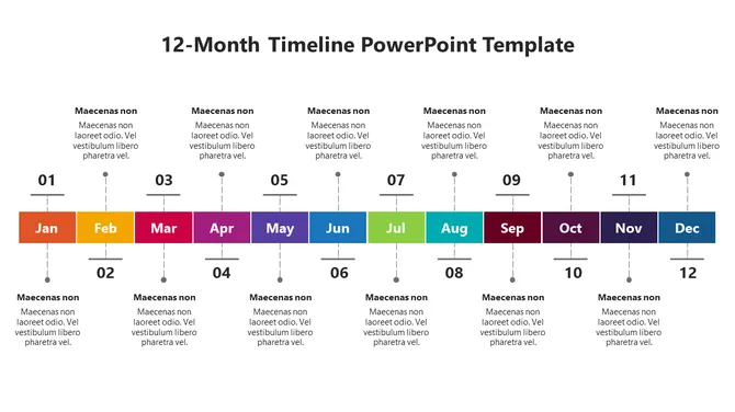 12 Month Timeline PowerPoint