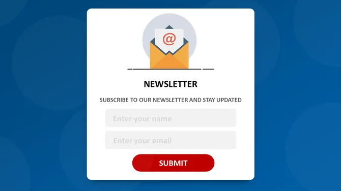 Simple Newsletter Template Slides For PPT Presentation