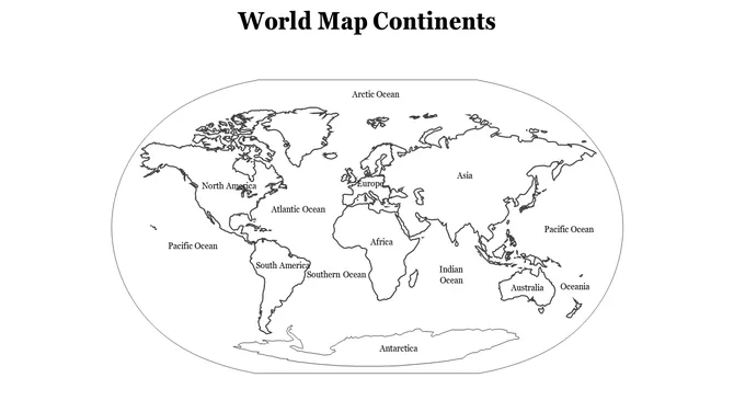 World Map Continents  slide12