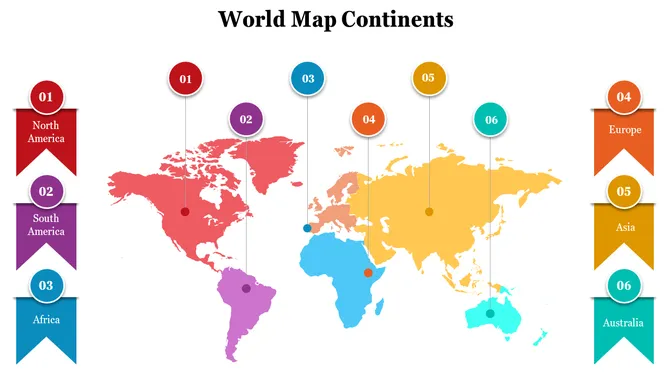 World Map Continents  slide15