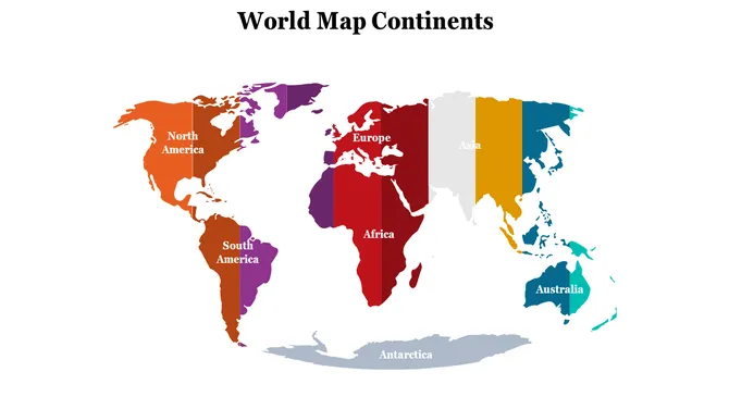 World Map Continents  slide18