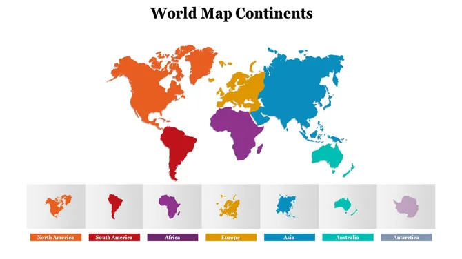 World Map Continents  slide22
