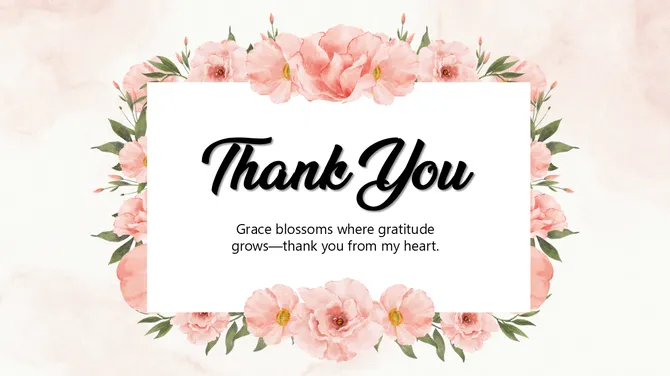 Floral Thank You Design slide 4