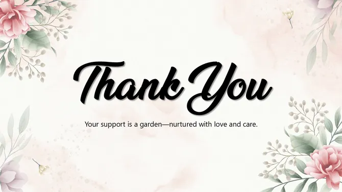 Floral Thank You Design slide 5