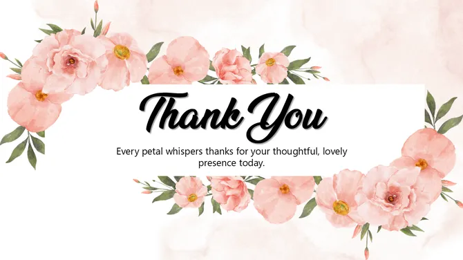Floral Thank You Design slide 6