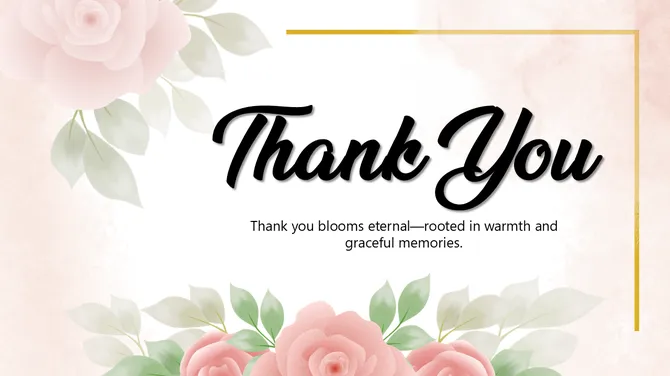 Floral Thank You Design slide 8
