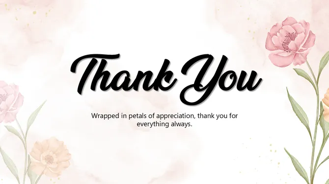 Floral Thank You Design slide 11