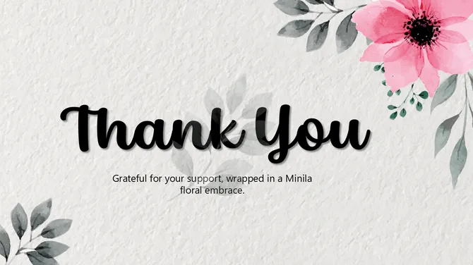Minimal Flower Thank You slide 10