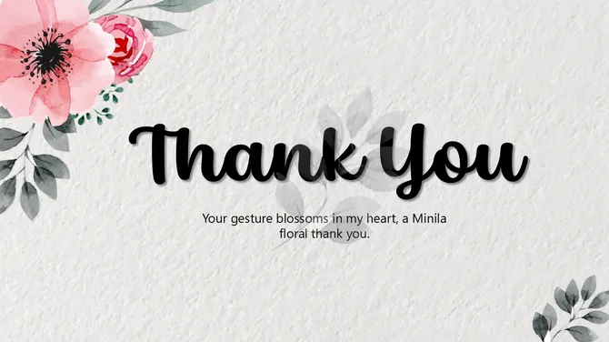Minimal Flower Thank You slide 11