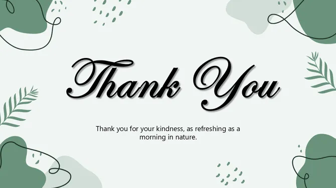 Nature Thank You Slide slide 2