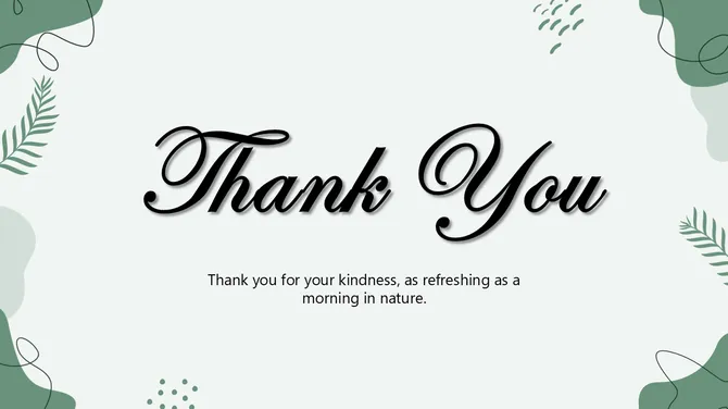 Nature Thank You Slide slide 3