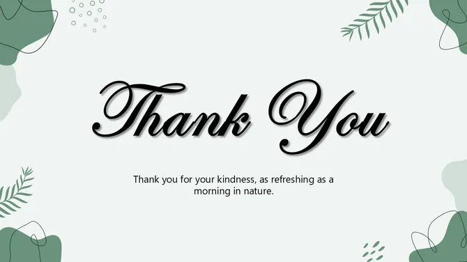 Nature Thank You Slide slide 5