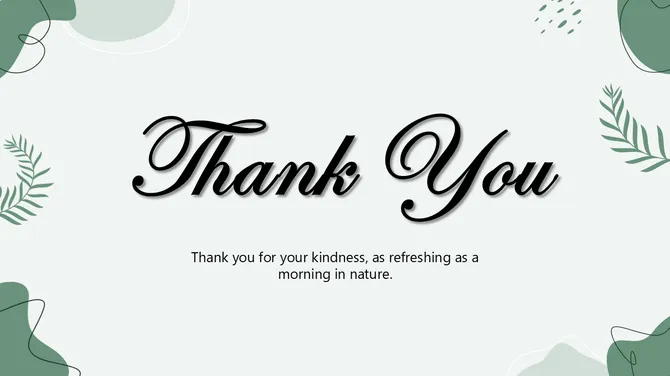 Nature Thank You Slide slide 8