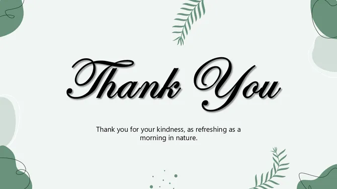 Nature Thank You Slide slide 9