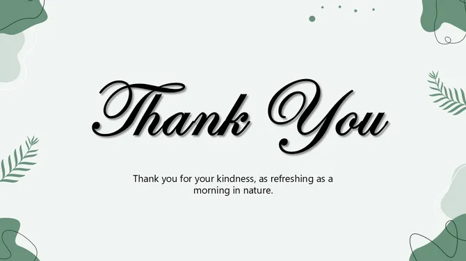 Nature Thank You Slide slide 10