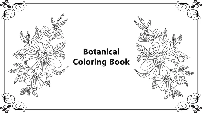 Botanical Coloring Book slide1