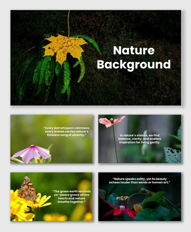 Nature Background PPT, Google Slides, and Canva Templates