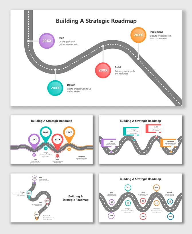 Strategic Roadmap Templates for PPT, Google Slides, and Canva