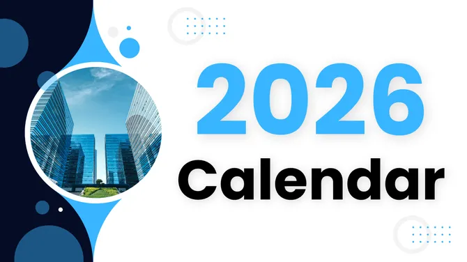 2026 Calendar Printable PowerPoint slide 2
