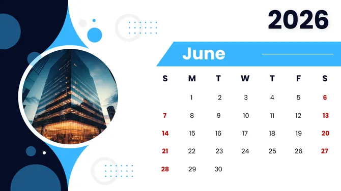 2026 Calendar Printable PowerPoint slide 8