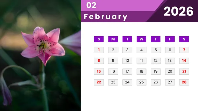 2026 Calendar PowerPoint slide 4