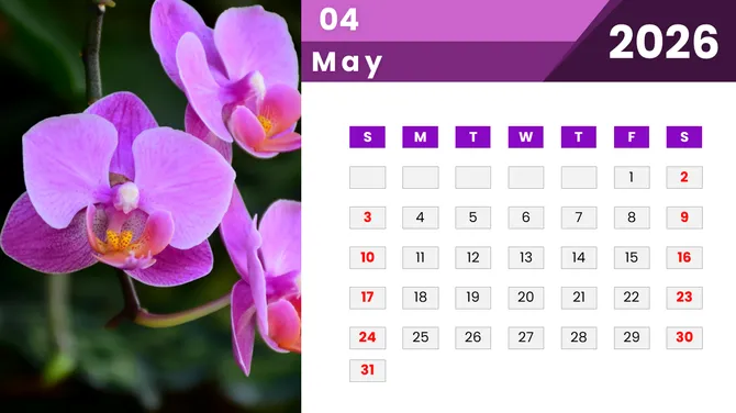 2026 Calendar PowerPoint slide 7