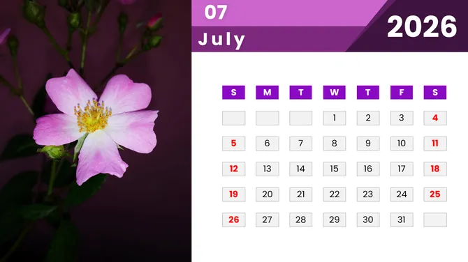 2026 Calendar PowerPoint slide 9