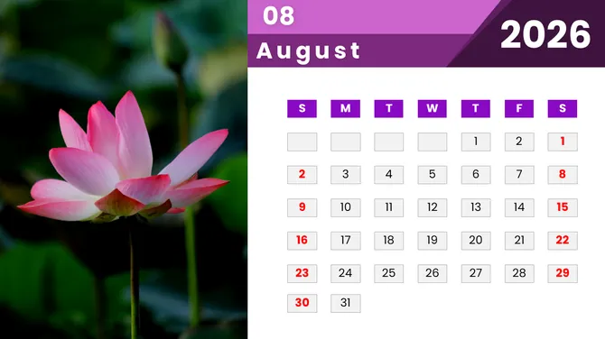 2026 Calendar PowerPoint slide 10