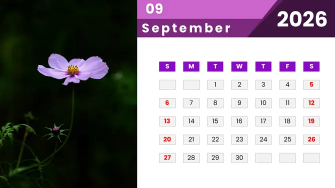 2026 Calendar PowerPoint slide 11