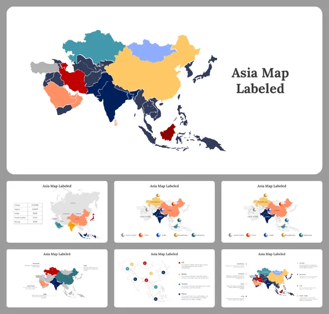 Free South Asia Editable Map Free Powerpoint Templates