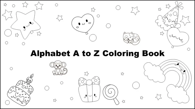 Alphabet A to Z Coloring Book slide1