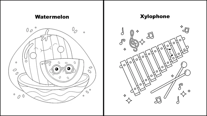 Alphabet A to Z Coloring Book slide13