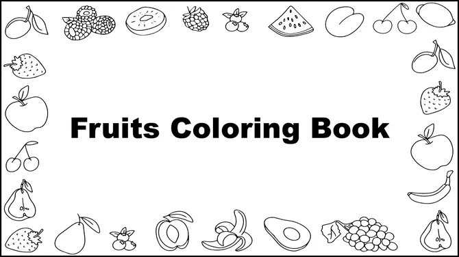 Fruits Coloring Book slide1