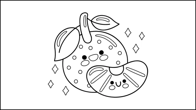 Fruits Coloring Book slide2