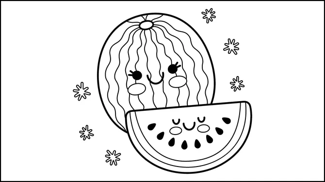 Fruits Coloring Book slide4