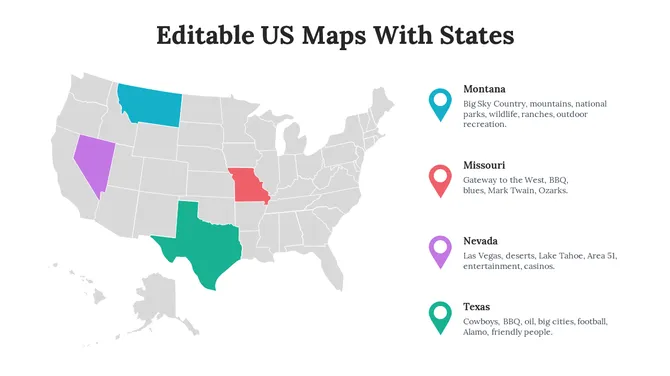 Editable US Maps With State slide3