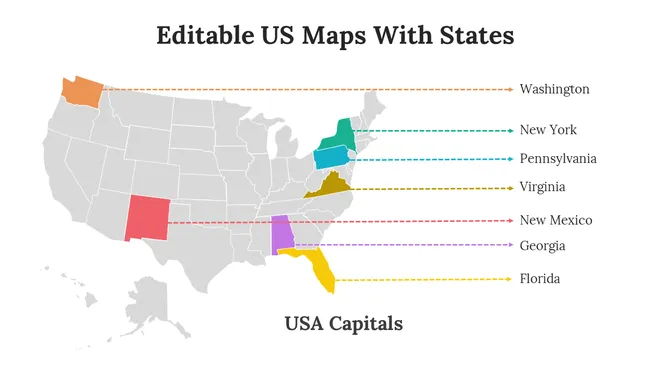 Editable US Maps With State slide6