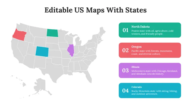 Editable US Maps With State slide7