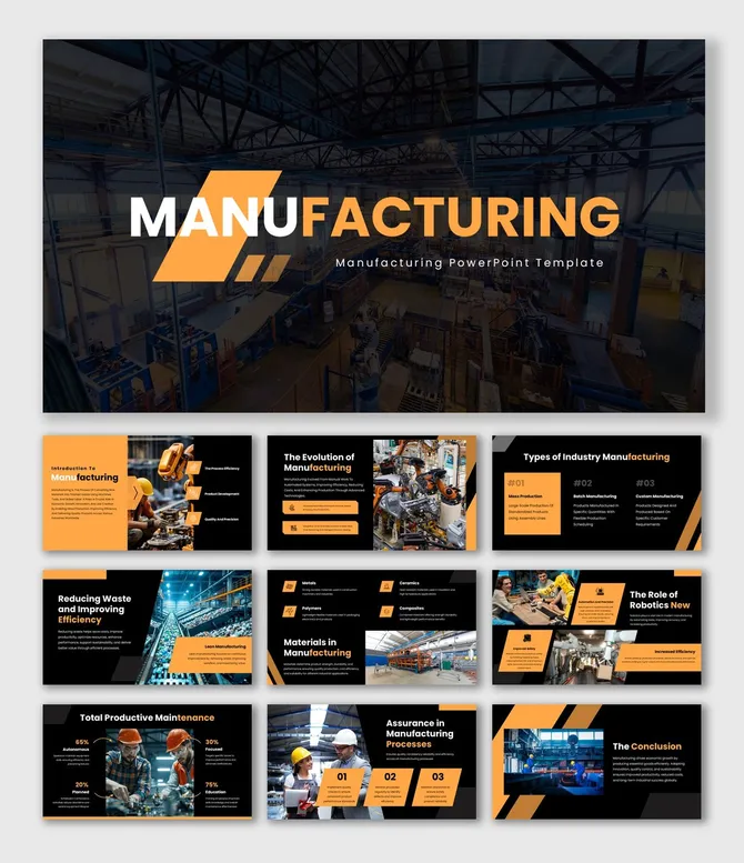 Free Manufacturing PowerPoint Templates And Google Slides