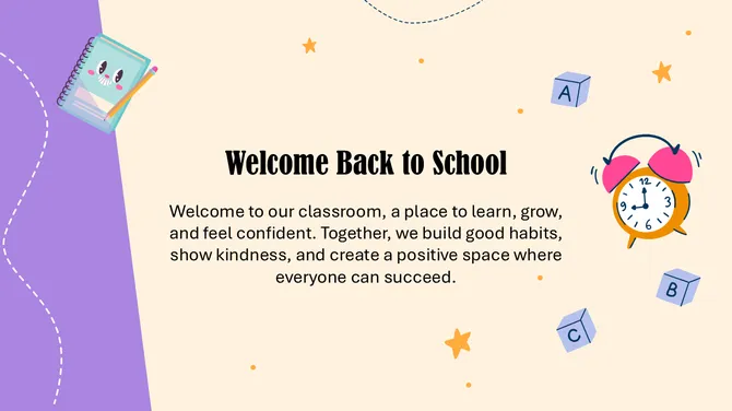 Back To School Presentation slide 3