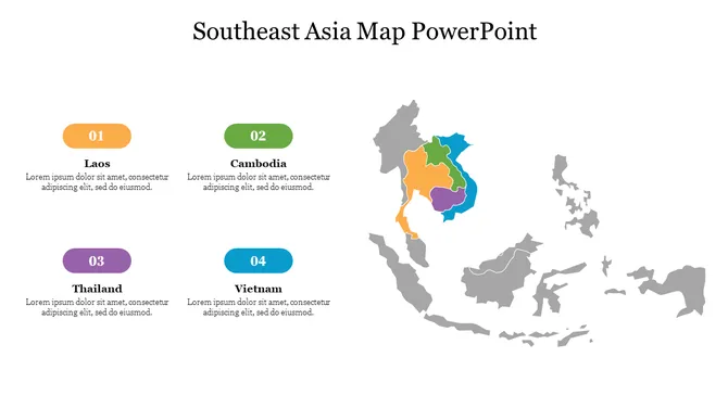 Free East Asia Map Template Free Powerpoint Templates