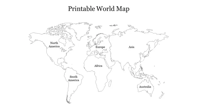 Printable World Map