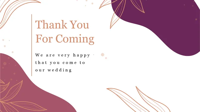 Wedding Thank You Template